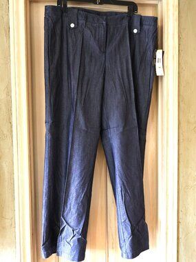 NWT Nine West Woman Slacks Pants Size 18W Jean Look MRSP $99